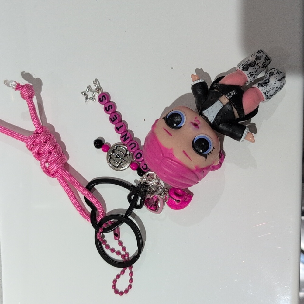Lol Surprise Upcycled Countess Doll Bag Charm Handmade Keychain